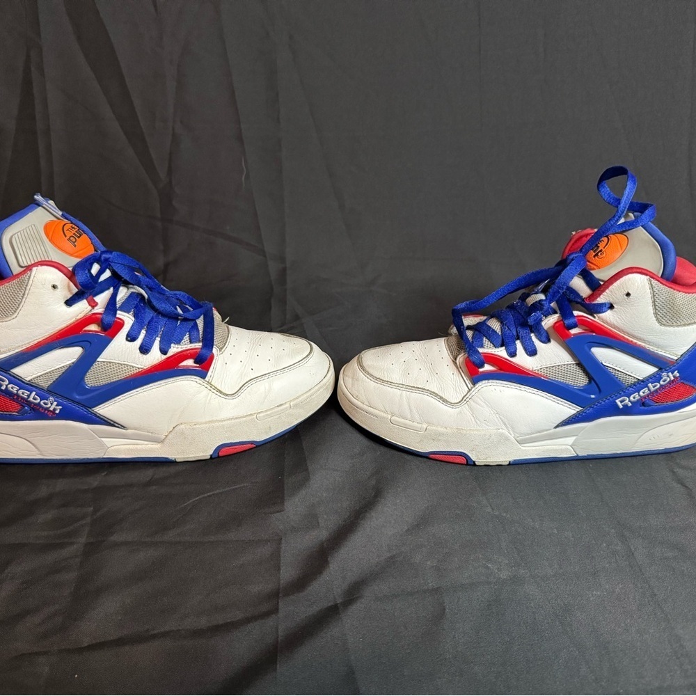 Reebok Kids Sneakers in White, Blue, and Red - Picture 4 of 14